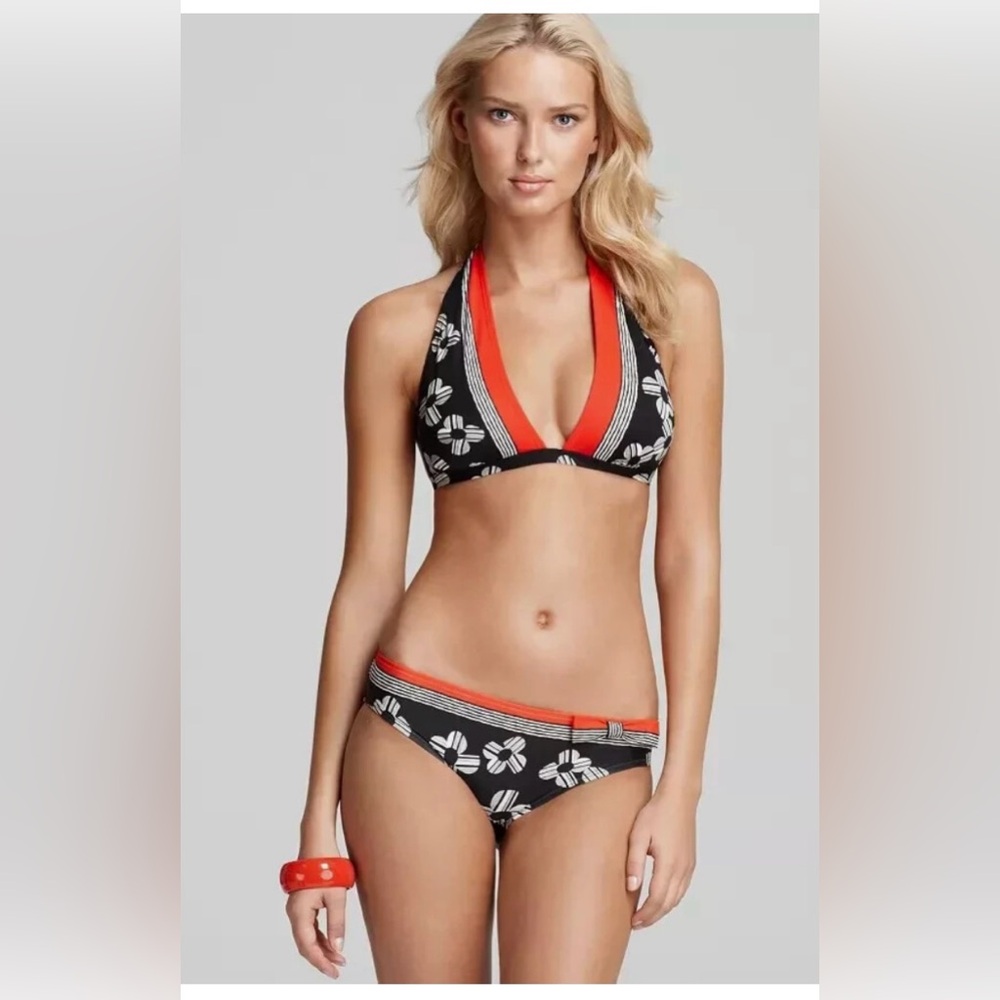 Juicy Couture Black White and Tomato Red Bikini